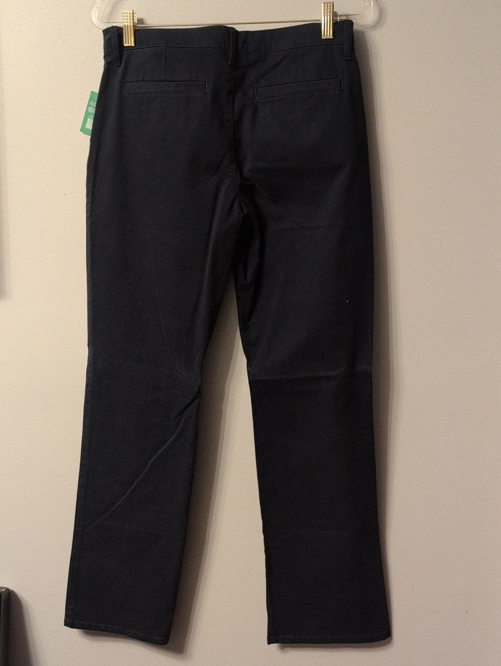 Girl's Navy Straight-Leg Chino Pants